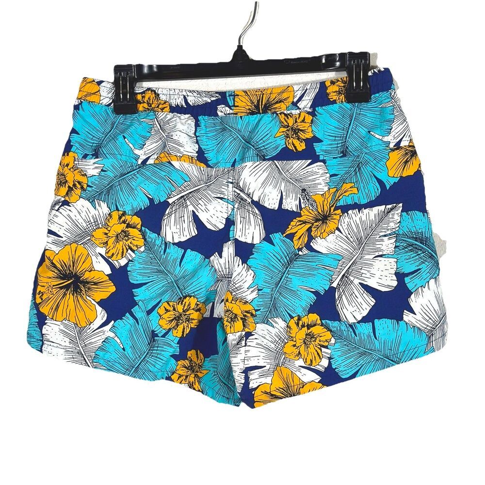 Patagonia Women’s Shorts XS Tropical Floral Blue Nylon Beach Outdoors Baggies - Picture 3 of 8